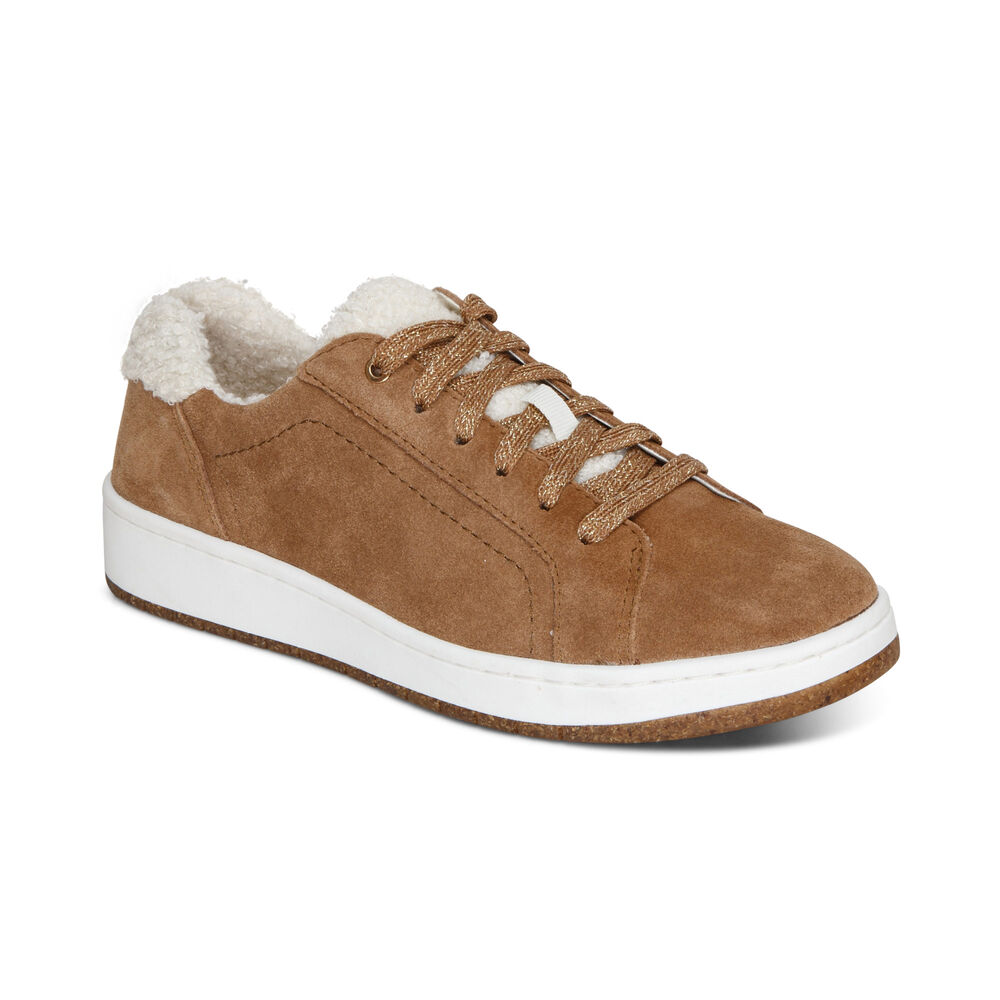 Aetrex Women's Blake Sneakers - Brown | USA 46FFA4S